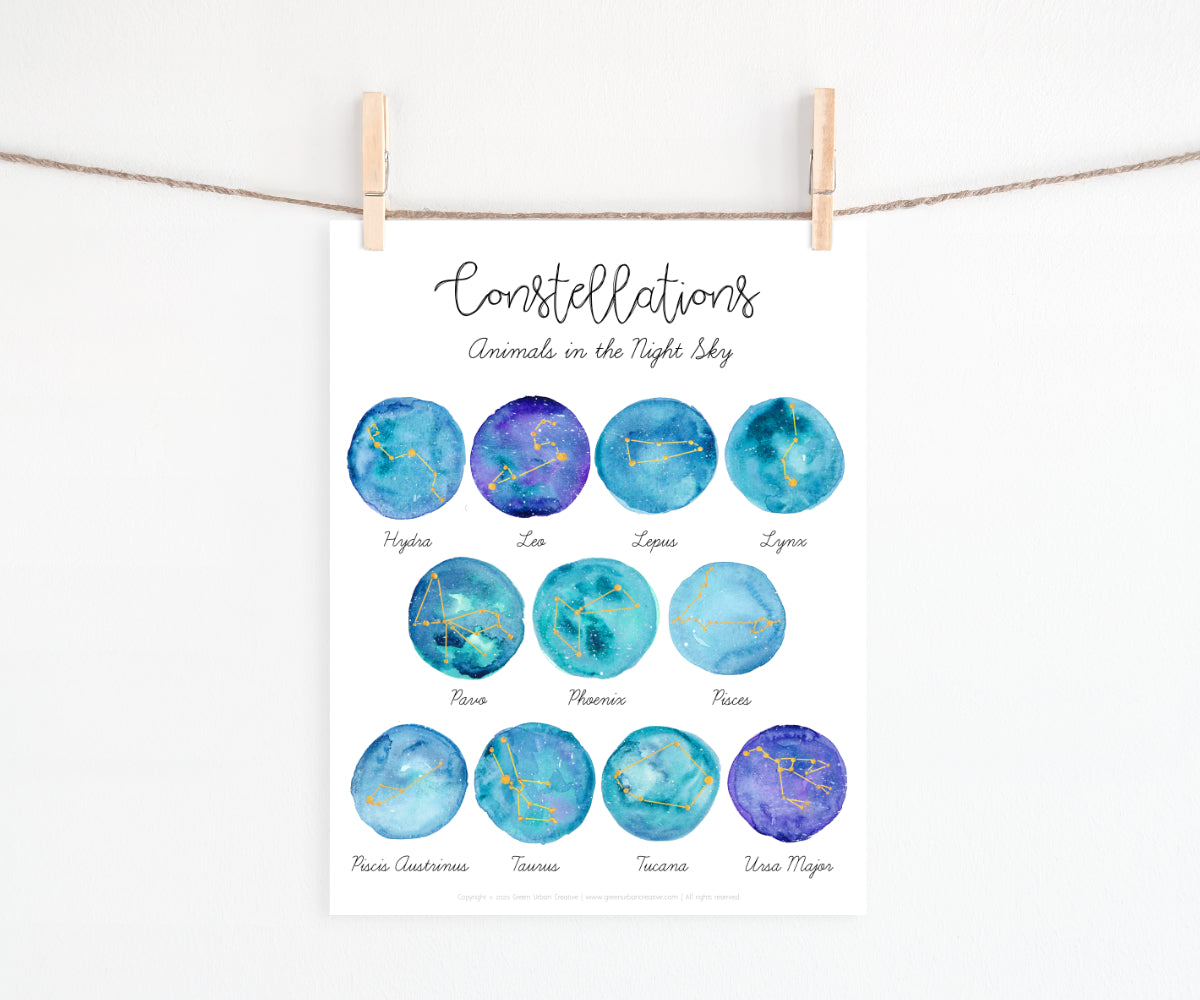 Constellations: Animals in the Night Sky | Printables