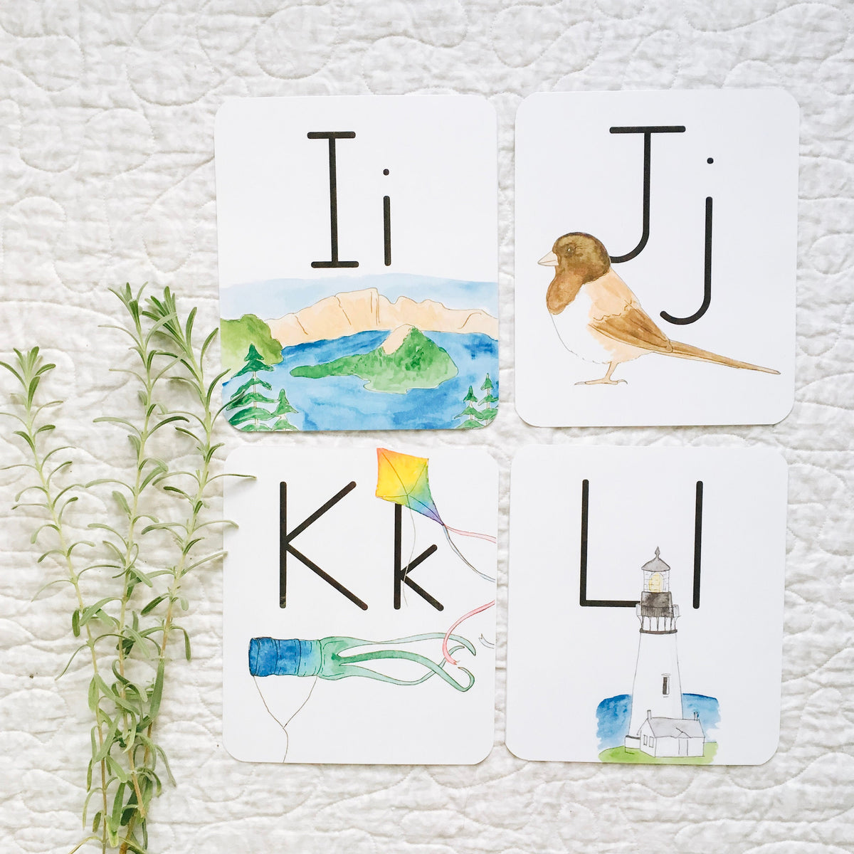 Watercolor Nature Alphabet Banner Classroom Decor