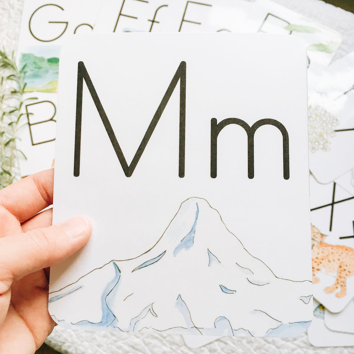 Watercolor Nature Alphabet Banner Classroom Decor