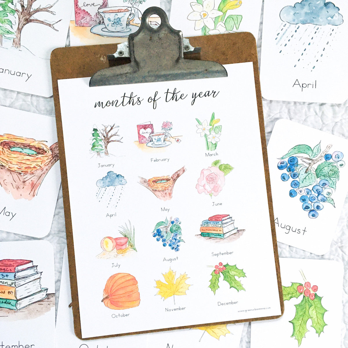 Months of the Year Flashcards | LATIN