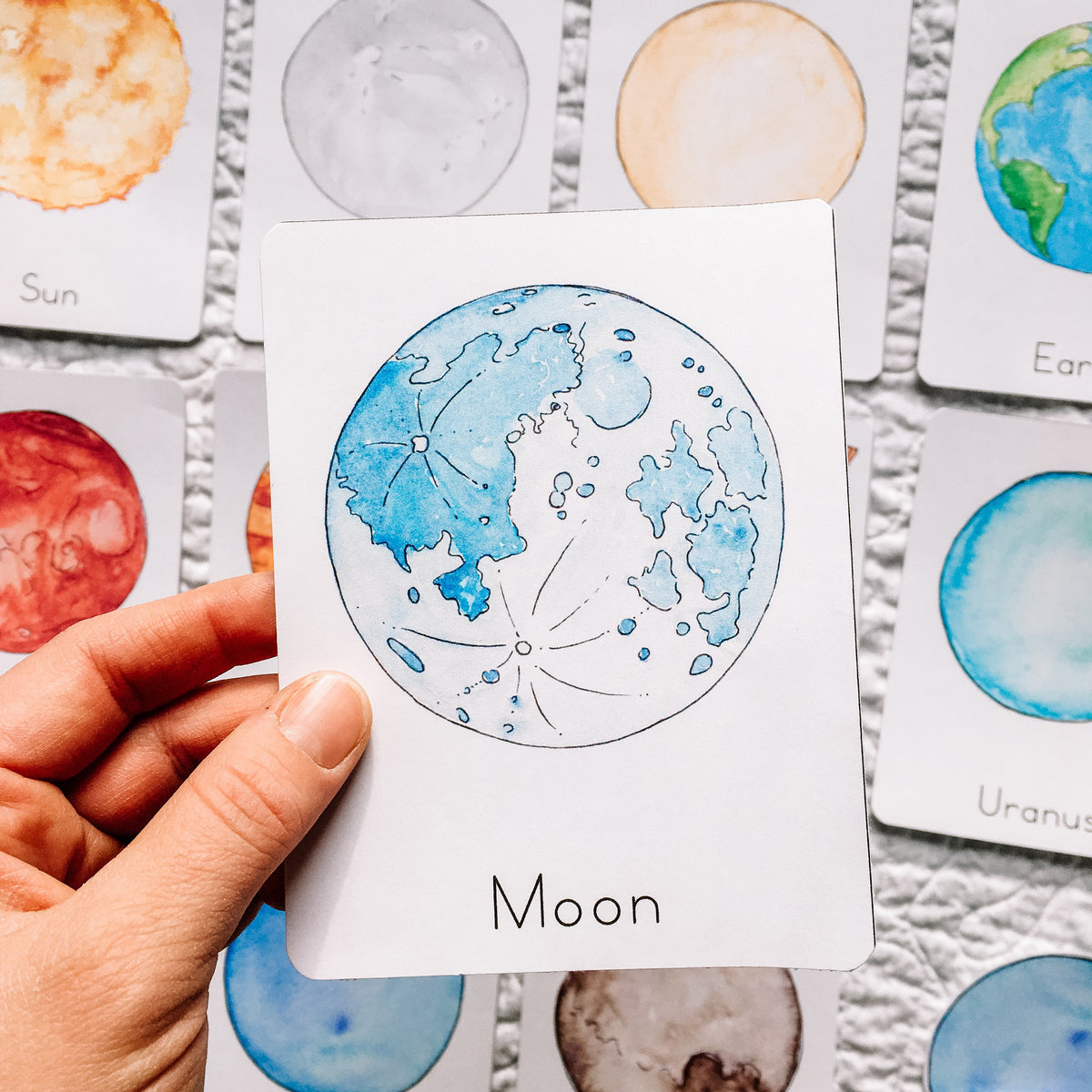 Solar System Flashcards | Montessori Homeschool Planets Space Printables