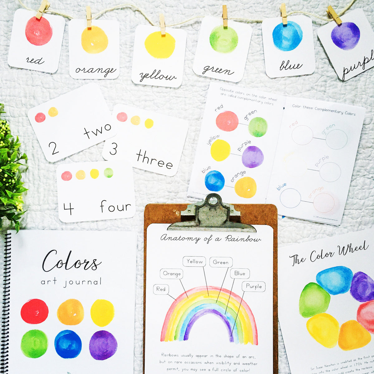 Rainbow Colors Collection | Montessori Homeschool Curriculum Art Printables