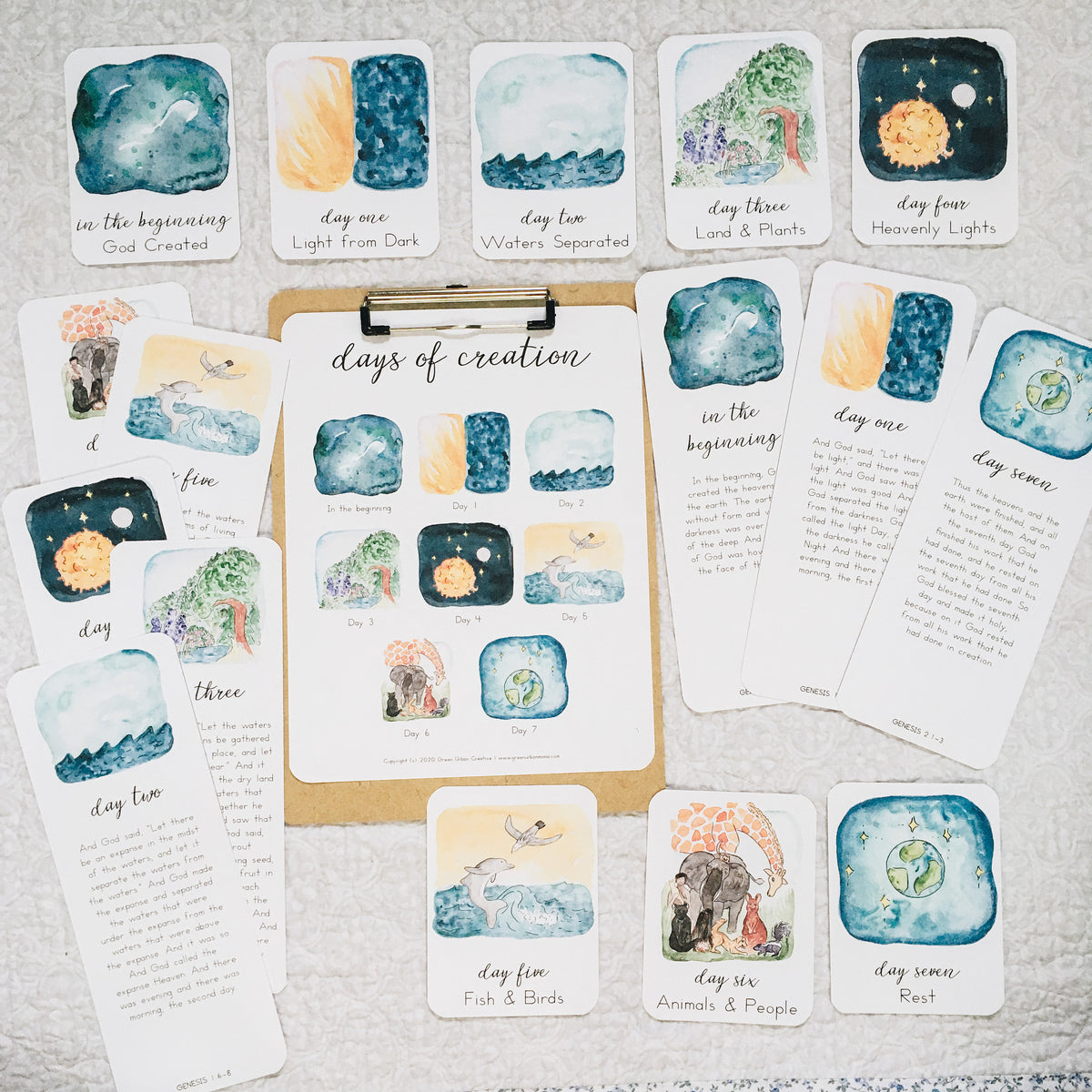 Days of Creation: Scripture Story Cards | Digital Download Version