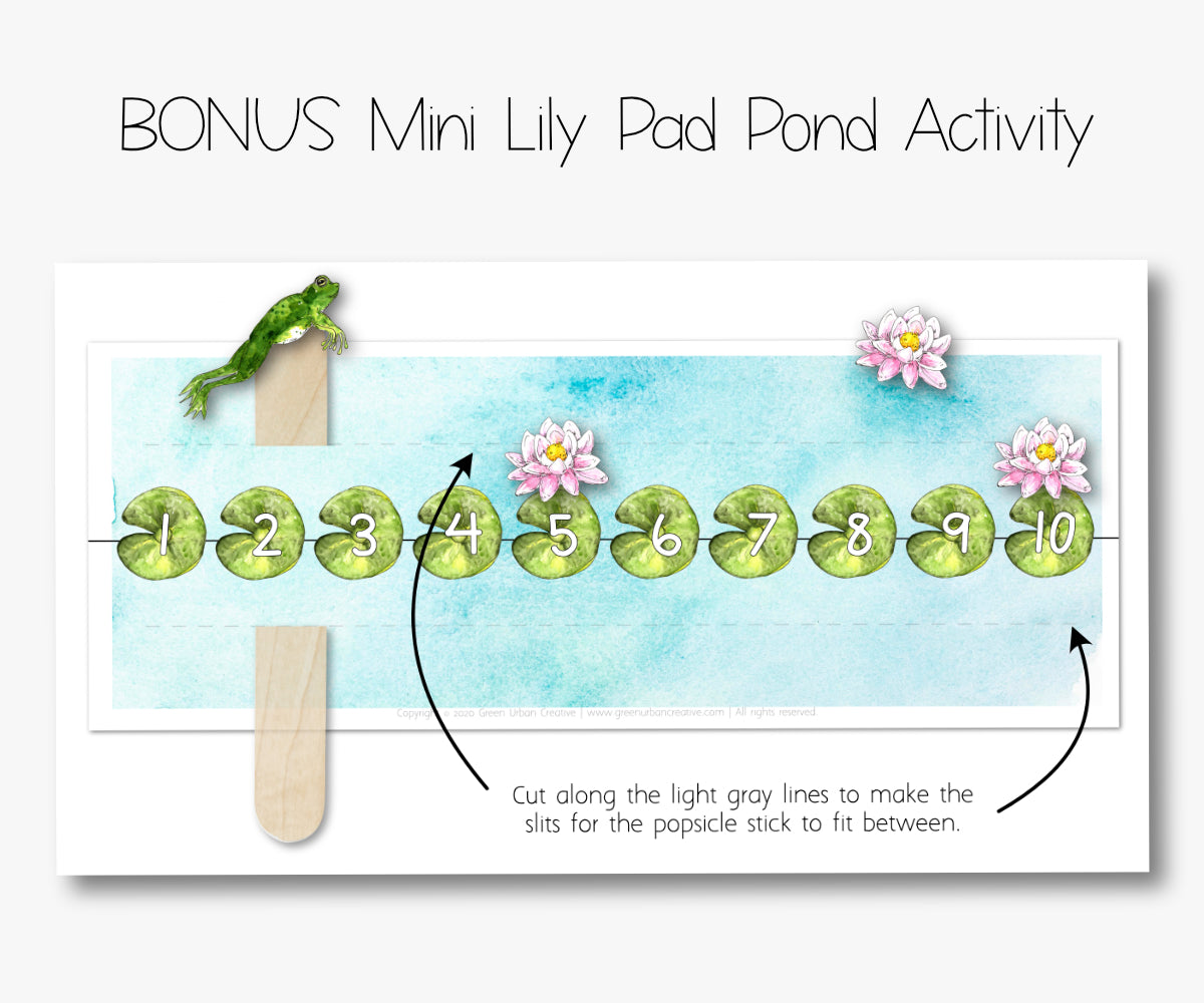 Lily Pad Number Line Printable
