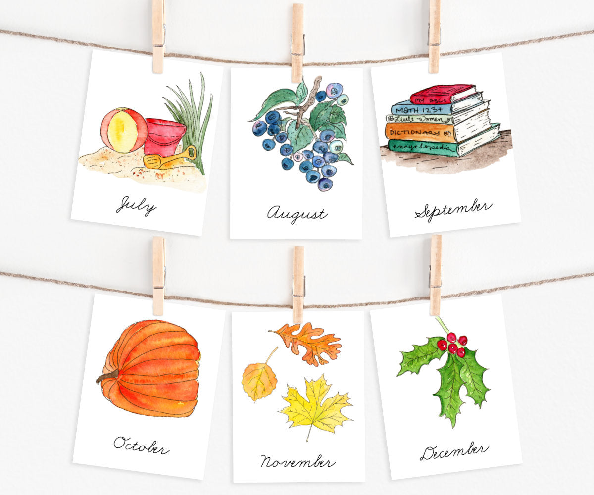 Months of the Year Flashcards | Printable