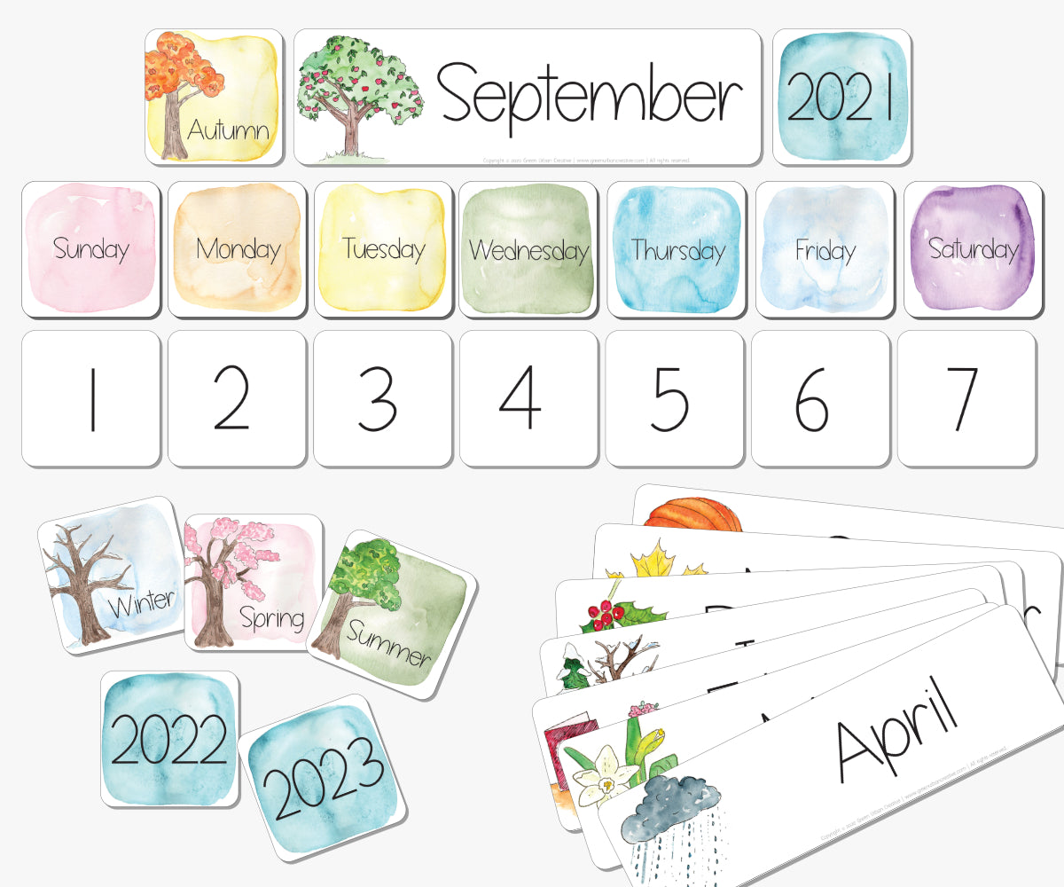 ENGLISH Classroom Calendar | Printable