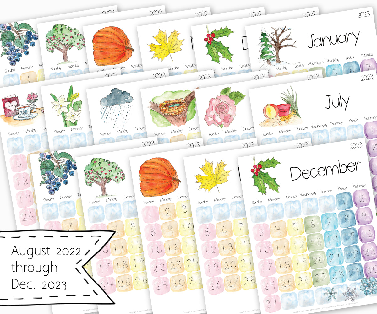 Traceable Calendar August 2022-December 2023