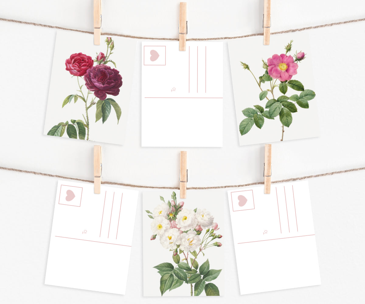 Vintage Rose Postcards | Valentine's Day Printable
