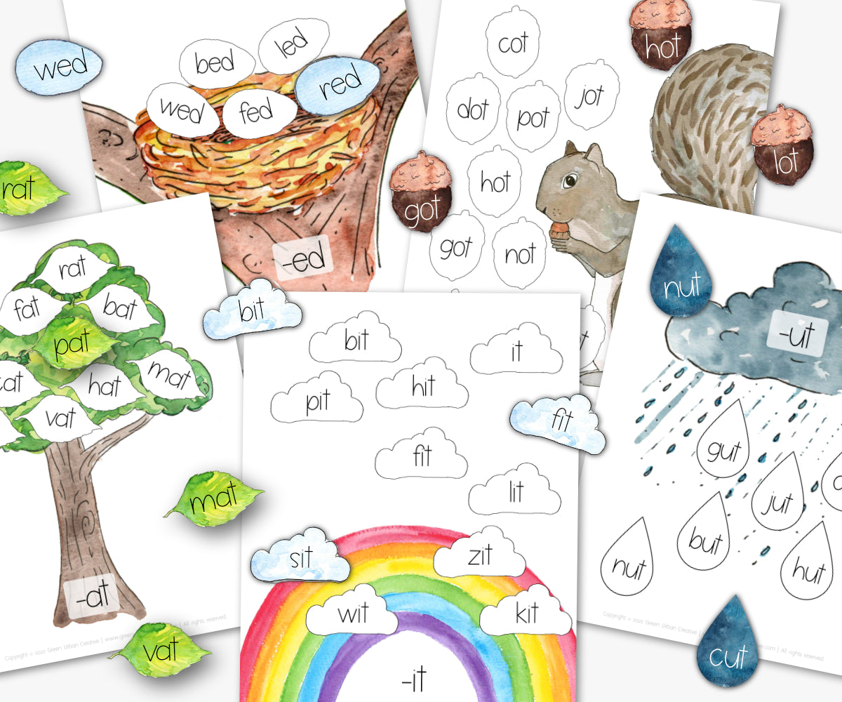 Short Vowel CVC Word Families Activities